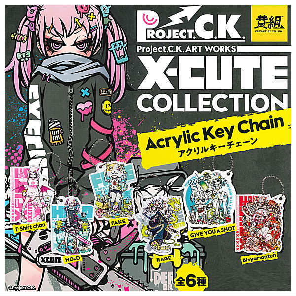 X-CUTE Collection Acrylic Keychain [All 6 type set (Full Complete)]