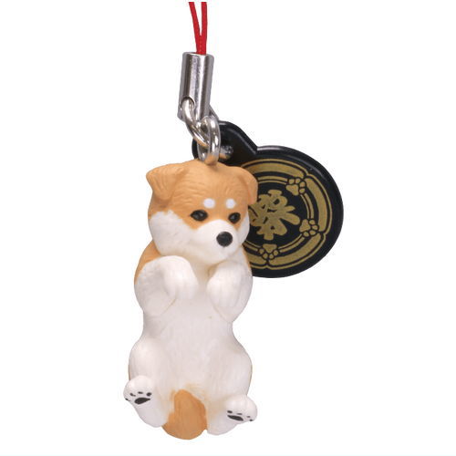 Shiba Inu Netsuke [5.Taremimi Usuakashiba]