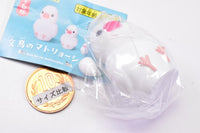 Sparrow matryoshka [1.White sparrow (large) & egg]