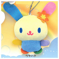 Sanrio Characters Fuwafuwa stuffed toy Ball Chain [4.Usahana]