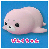 Howa howa Azarashi-Chan flocky sofubi [3.Pink-chan]
