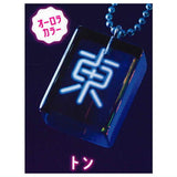 Cute mahjong Real size Clear colorful mahjong tiles vol.3 Clear Black x Neon Design [1.Ton (Aurora color)]