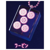 Cute mahjong Real size Clear colorful mahjong tiles vol.3 Clear Black x Neon Design [9.U-pin]
