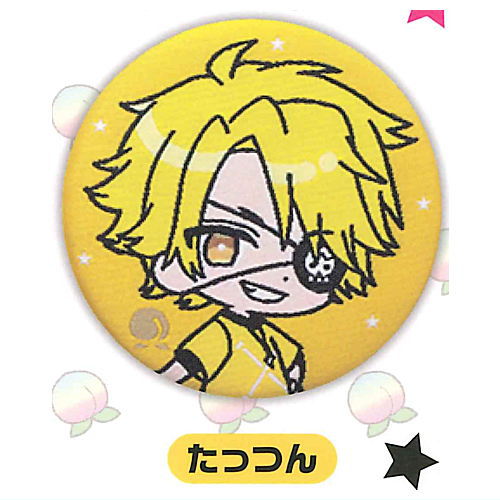 Colorful peach embroidered can badge [4.Tattsun]