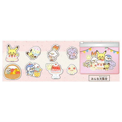 Pokepiece mini vinyl pouch with sticker Part2 [4.Everyone daishugo]