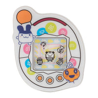 Tamagotchi shakashaka acrylic clip [2.Entama Beads White (Shimamachi)]