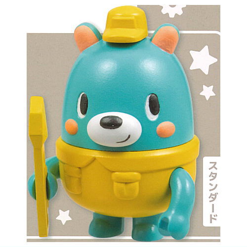 Working bear movable mascot figure [1.Standard]