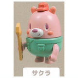 Working bear movable mascot figure [6.Sakura]