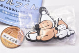 Yasashii Ookami Wolf-kun Acrylic keychain Pukkuri rubber mascot [3.Cocoa Time Dog-kun and Child Wolf-kun]