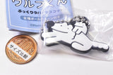 Yasashii Ookami Wolf-kun Acrylic keychain Pukkuri rubber mascot [5.Wolf-kun and Child Wolf-kun]