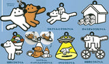 Yasashii Ookami Wolf-kun Acrylic keychain Pukkuri rubber mascot [All 7 type set(Full Complete)]