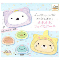 Sumikkogurashi Minna de Kotorikko Fuwafuwa Face Pouch [All 5 type set(Full Complete)]