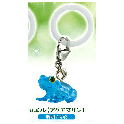 Mejirushi charm Amegaeru [5.Aquamarine]