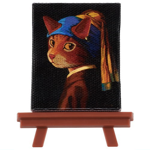 CAT ART Canvas Collection [2.Cat with a Pearl Earring/ Johannes Verneeko
]