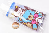 Tama and Friends Face Kinchaku & Pouch Collection [4.Blue (Gusseted Pouch)]