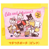Tama and Friends Face Kinchaku & Pouch Collection [5.Pink (Gusseted Pouch)]