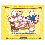 Tama and Friends Face Kinchaku & Pouch Collection [6.Yellow (Gusseted Pouch)]