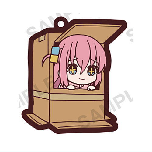 Anime Bocchi the Rock! Bocchichan ga ippai capsule rubber strap [2.Danbo-runonakade sukoshikigaookikunatta bocchi]