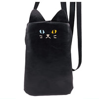 Black Cat Earphone Kinchaku and Odekake Pouch [1.Smart Phone Shoulder]