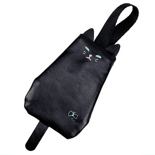 Black Cat Earphone Kinchaku and Odekake Pouch [3.Petit case (uttori)]