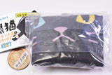 Black Cat Earphone Kinchaku and Odekake Pouch [4.Black Cat Kinchaku Pouch]