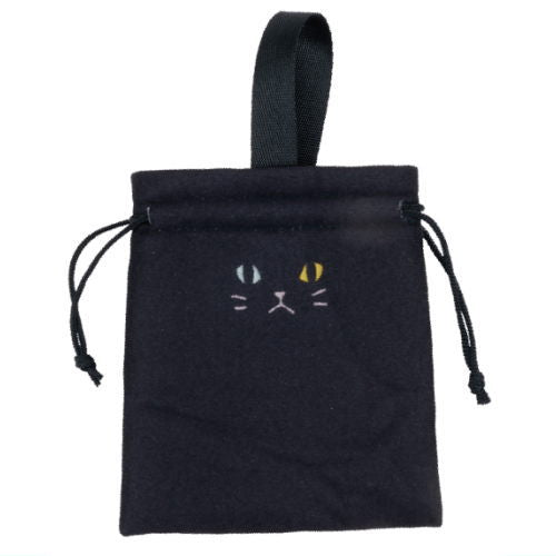 Black Cat Earphone Kinchaku and Odekake Pouch [6.Earphone Kinchaku]