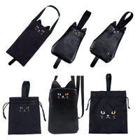 Black Cat Earphone Kinchaku and Odekake Pouch [All 6 type set(Full Complete)]