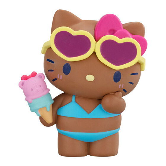 Sanrio Characters Minna de Pool Figure [5.Rare: Hello Kitty (hiyake ver.)]