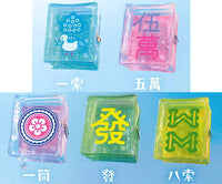 Cute mahjong mahjong tile Clear Pouch [All 5 type set(Full Complete)]