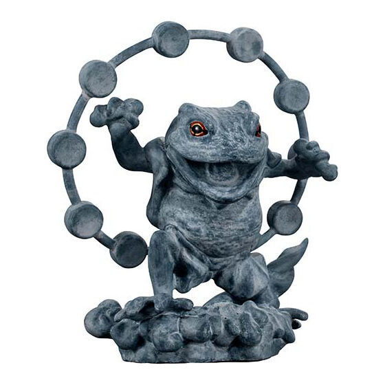 Frog Raijin ART IN GASHAPON Frog Fujin Raijin Statue [4.Frog Raijin Statue (Bronze ...