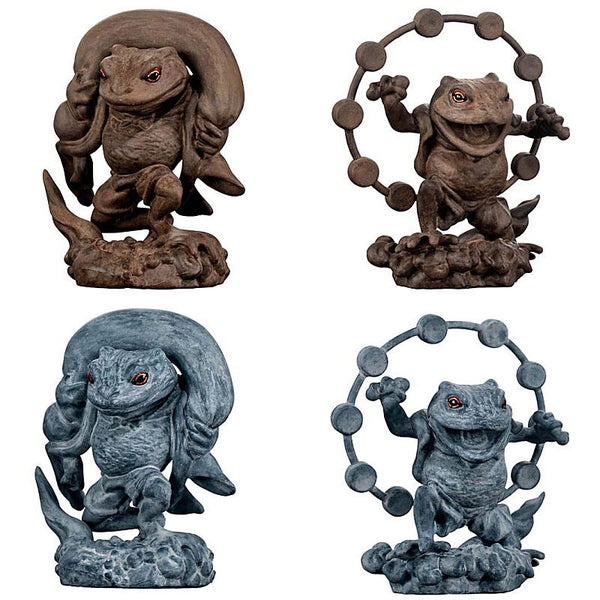 Frog Raijin ART IN GASHAPON Frog Fujin Raijin Statue [All 4 type set(Full Complete ...