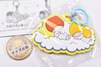 Little Twin Stars Retro Moon Mejirushi Rubber Charm [5.Kumonouedeohirune]