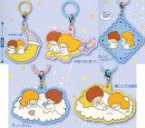 Little Twin Stars Retro Moon Mejirushi Rubber Charm [All 5 type set(Full Complete)]