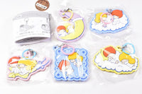 Little Twin Stars Retro Moon Mejirushi Rubber Charm [All 5 type set(Full Complete)]