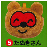 Nontan Mini rucksack Keychain [5.Tanuki-san]