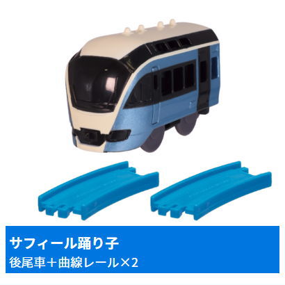 Capsule Plarail Wakuwaku Transit! Limited Express & Normal Train [6.Saphir Odoriko (Rear vehicle) + Curve rail x 2]