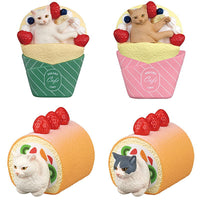 Felissimo Nekobu Sweets Nyanko Cushion Figure [All 4 type set(Full Complete)]