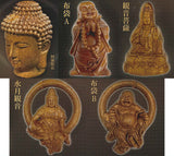 The Beauty of Buddha Statues Natural Wood Carving [All 5 type set(Full Complete)]