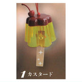 Jun-Kissa Retro Purin Clear wind bell mascot [1.Custard]