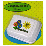 Miniature half sheet cake [3.Congratulations (Flower)]
