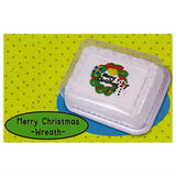 Miniature half sheet cake [5.Merry Christmas (Wreath)]