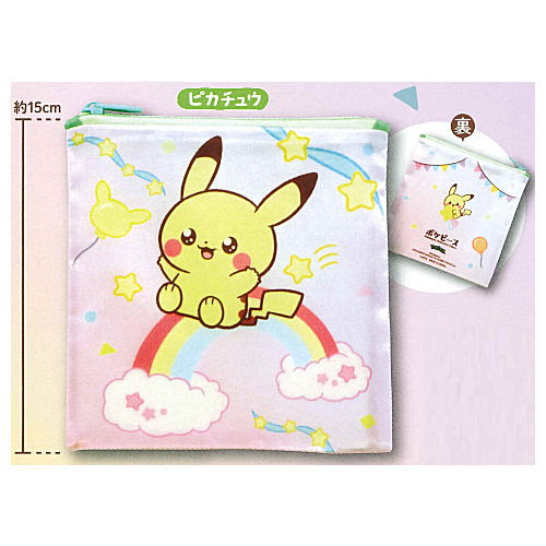 Pokepiece Square Pouch [1.Pikachu]