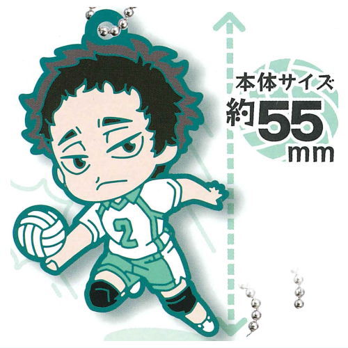 Deformed Rubber! Haikyu!! Aoba Johsai High School Keychain [3.Issei Matsukawa]