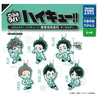 Deformed Rubber! Haikyu!! Aoba Johsai High School Keychain [All 6 type set(Full Complete)]