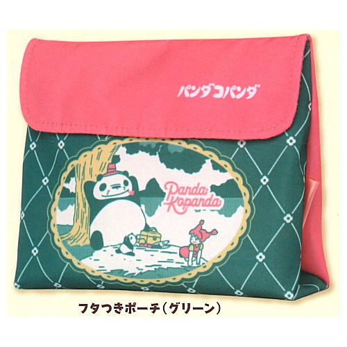 Panda Kopanda Pouch Collection [2.Pouch with lid (Green)]