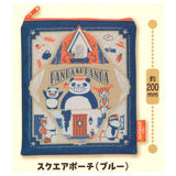 Panda Kopanda Pouch Collection [5.Square pouch (Blue)]