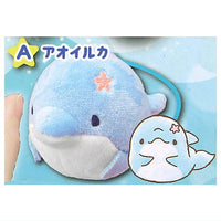 Miiruka Yuruiruka Petit Plush Ball Chain [1.Blue dolphin]