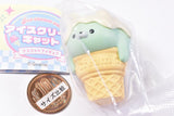 Ice Cream Cat Mascot Figure [1.Mint Ice Cream x White Chocolate Sauce]