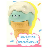 Ice Cream Cat Mascot Figure [1.Mint Ice Cream x White Chocolate Sauce]