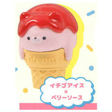 Ice Cream Cat Mascot Figure [2.Strawberry Ice Cream x Berry Sauce]